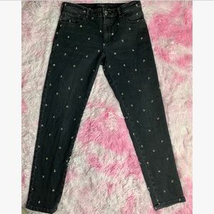 SCOTCH & SODA Anchor Embroidered Boyfriend Jeans